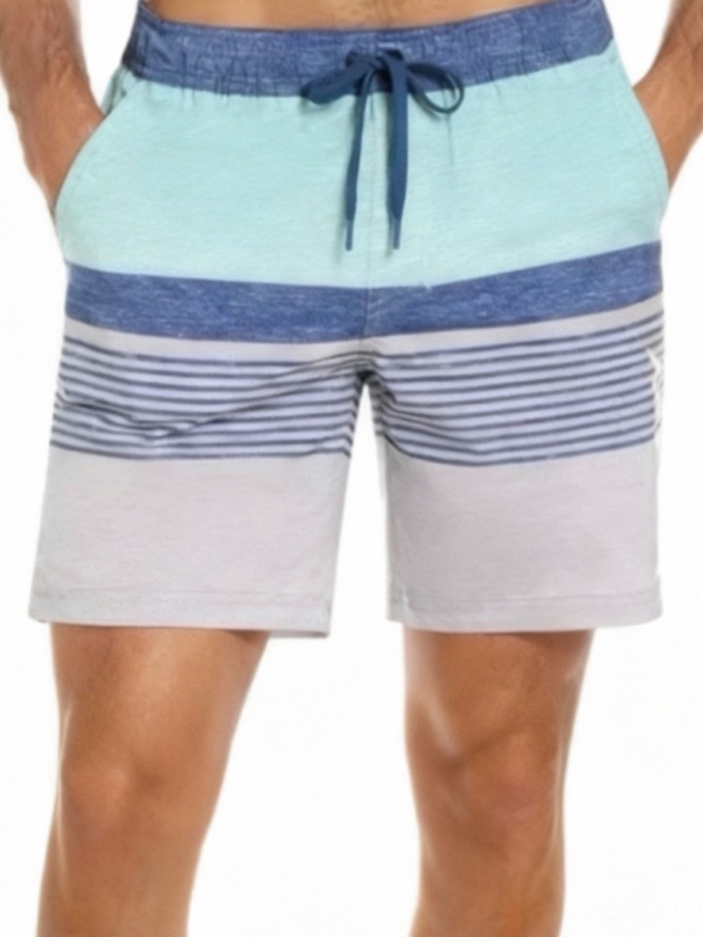 Hurley Volley Swim Shorts Swimming Trunks Board Shorts Blue Stripes XL NWT